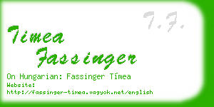 timea fassinger business card